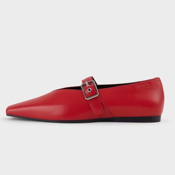 Vagabond Shoes - Red Leather Mary Jane Flats